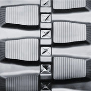 Staggered Block rubber track tread close-up