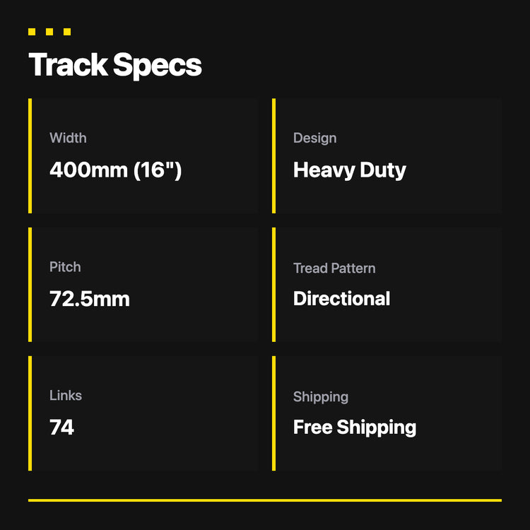 Komatsu PC45MR Rubber Track | 400x72.5x74N