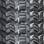 Zig-Zag rubber track tread close-up